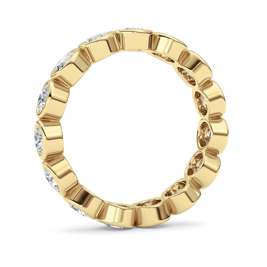 3.8Cttw Round Shaped Lab Grown Diamond (F/VS) Eternity Band Ring in 14K Gold
