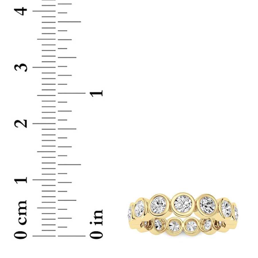 3.8Cttw Round Shaped Lab Grown Diamond (F/VS) Eternity Band Ring in 14K Gold