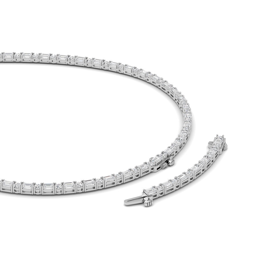 28Cttw Mix Shaped Lab Grown Diamond Necklace in 14K Gold (F/VS)