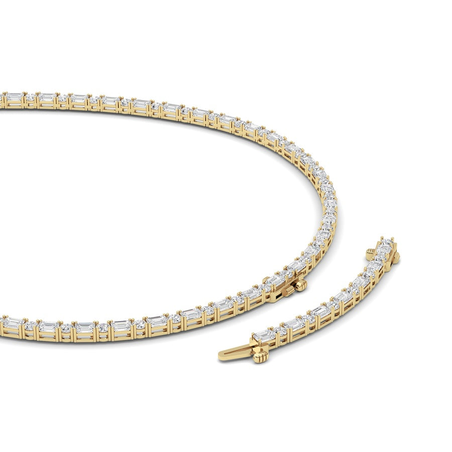 28Cttw Mix Shaped Lab Grown Diamond Necklace in 14K Gold (F/VS)