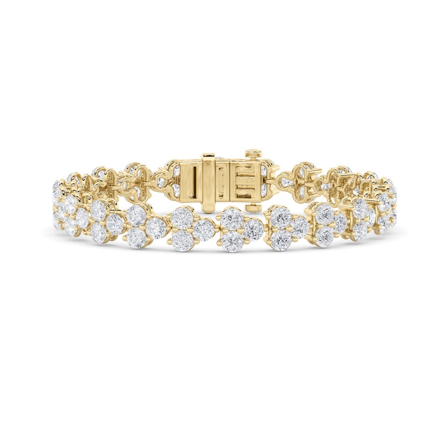 Round Shape Cluster Bracelet lab grown diamond