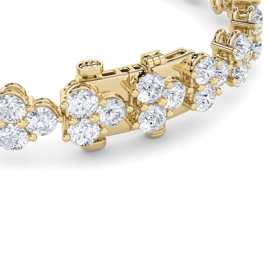 Round Shape Cluster Bracelet lab grown diamond