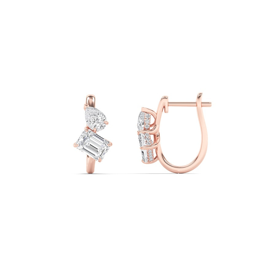 Mixed Shape Toi Et Moi Fashion Earrings lab grown diamond