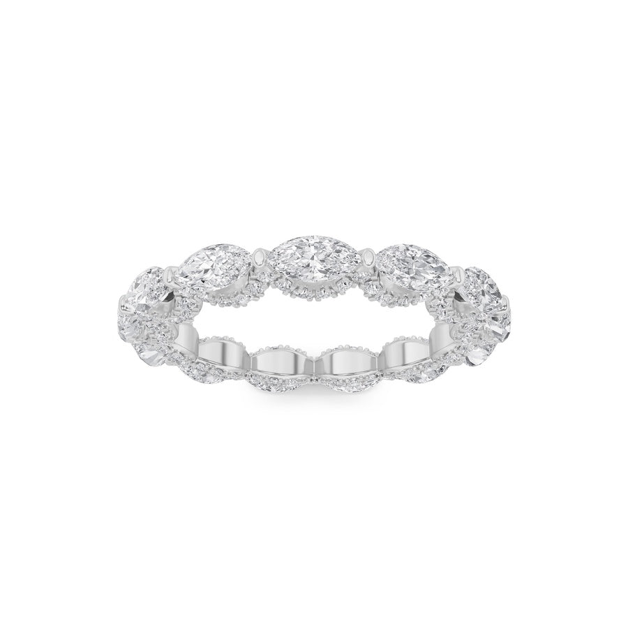 Marquise Shape Eternity Band Ring lab grown diamond