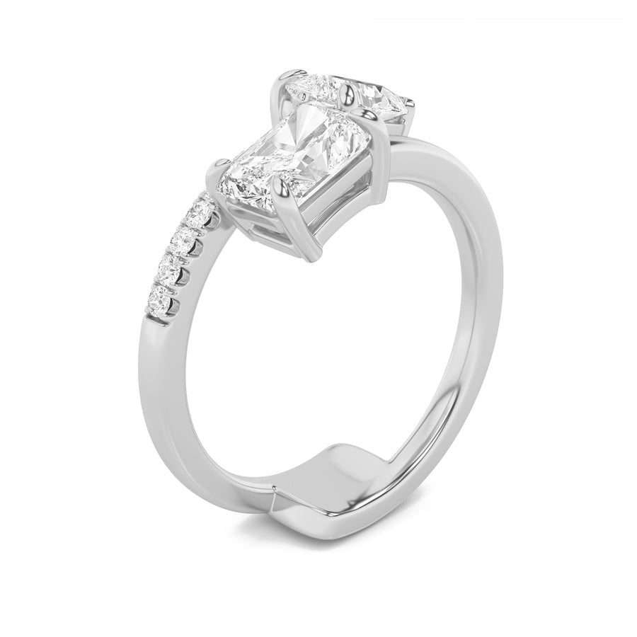 Pear Shape Toi Et Moi Fashion Ring lab grown diamond