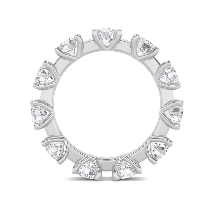 3Cttw Round Shaped Lab Grown Diamond (F/VS) Eternity Band Ring in 14K Gold
