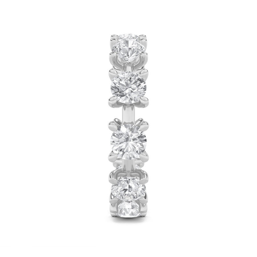 3Cttw Round Shaped Lab Grown Diamond (F/VS) Eternity Band Ring in 14K Gold