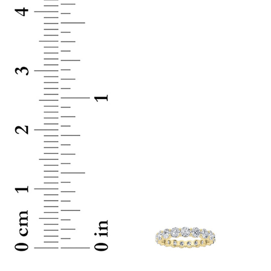 Round Shape Lab Grown Diamond Split Prong Eternity Ring lab grown diamond