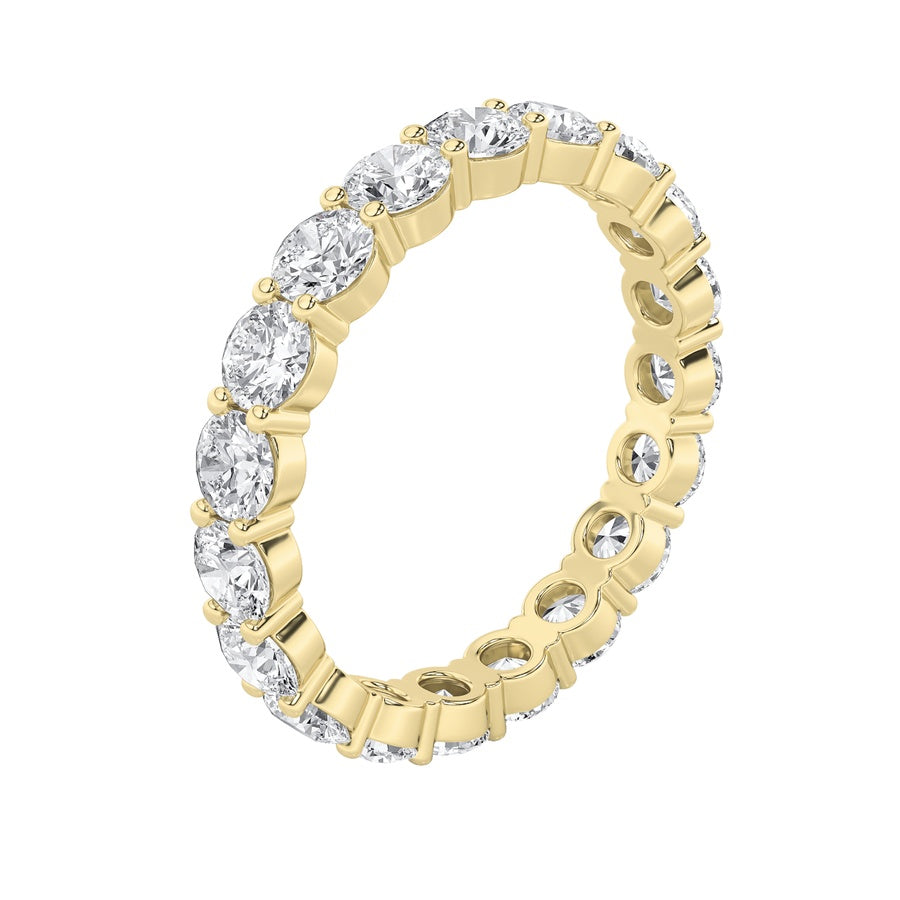 Round Shape Lab Grown Diamond Split Prong Eternity Ring lab grown diamond