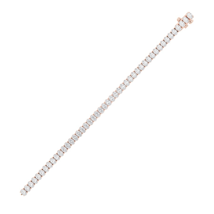 Oval Shape East West Line Bracelet lab grown diamond
