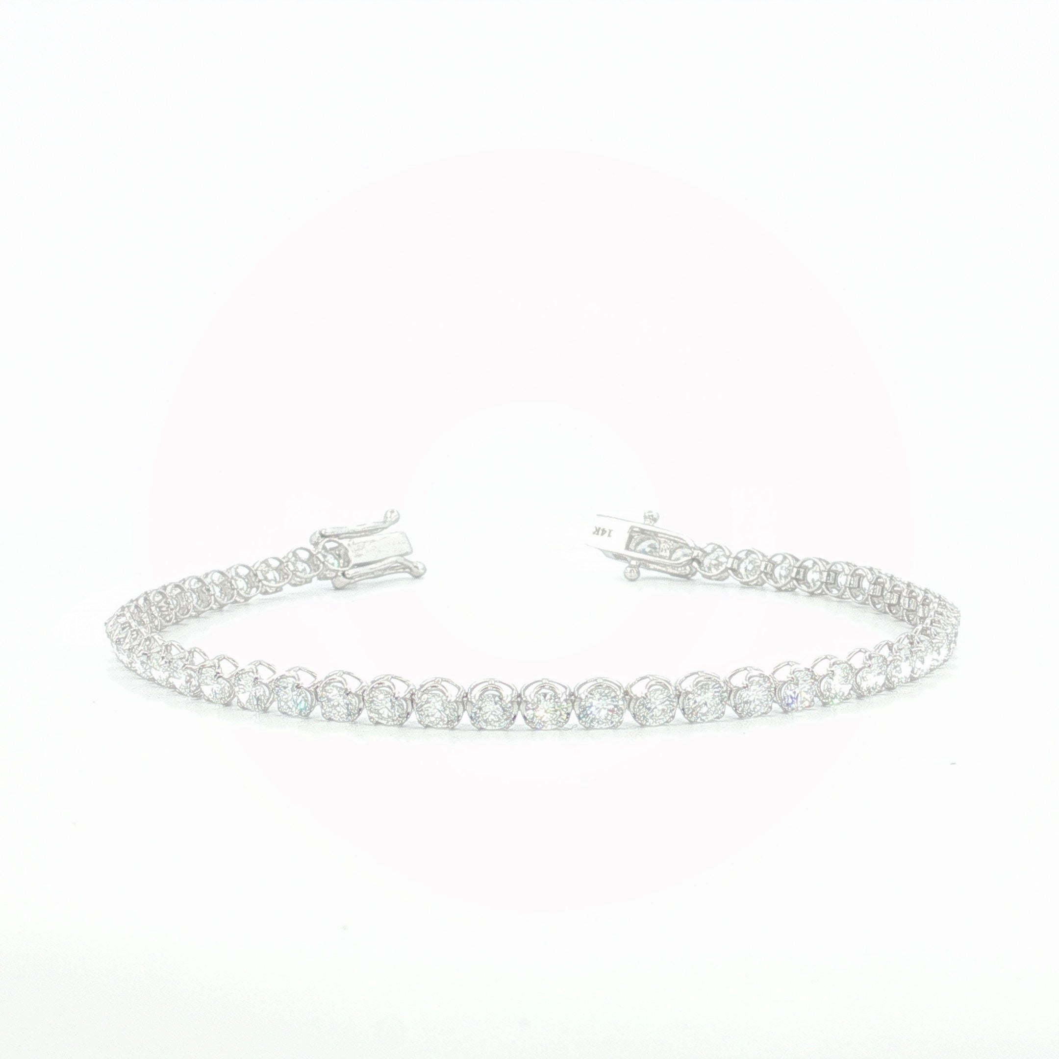 Crown Set Tennis Bracelet