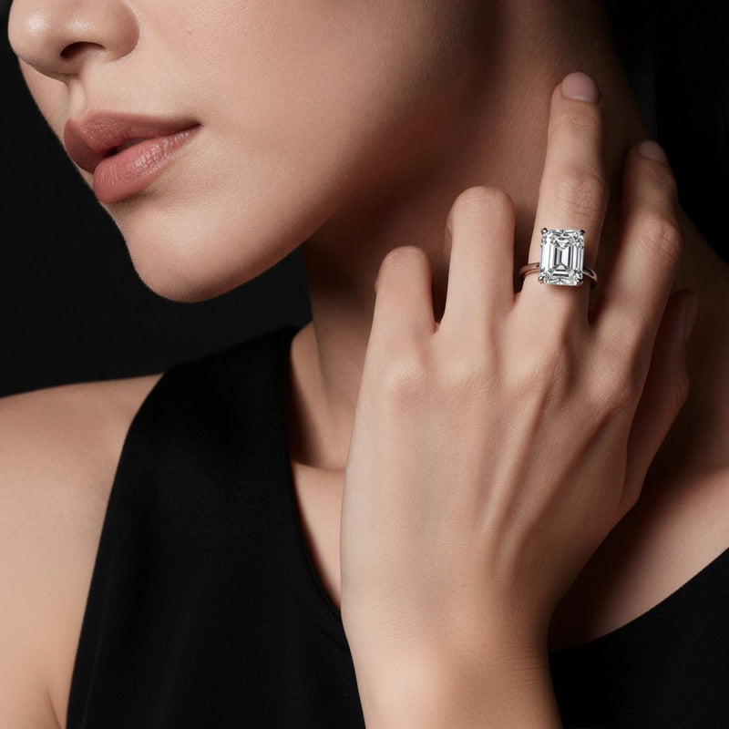 Model wearing radiant ring