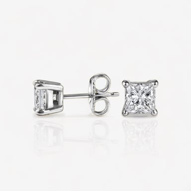 Solitaire Studs — Fancy Shape