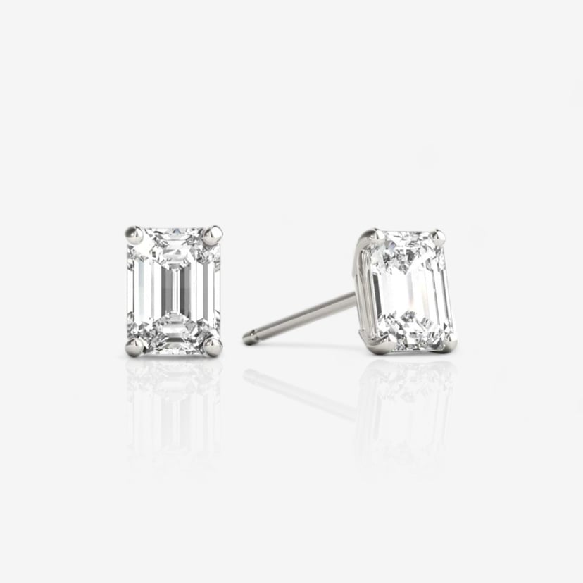 Solitaire Studs — Fancy Shape
