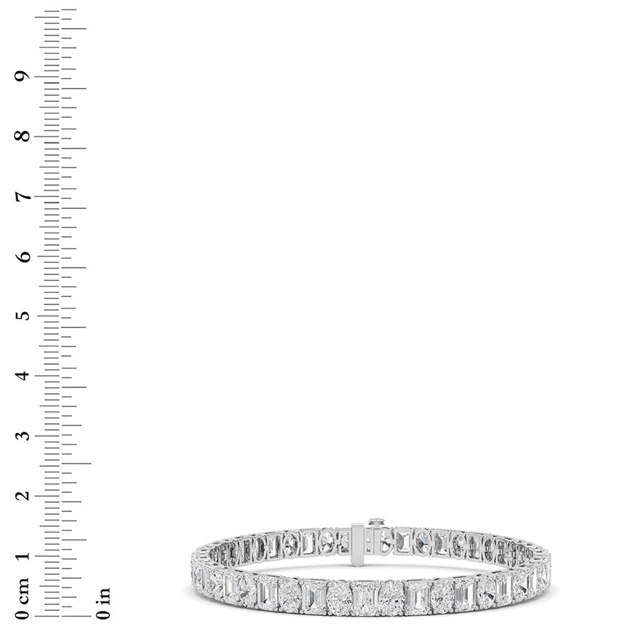 14K White Gold Bracelet KJ01091B.EM-15-21F