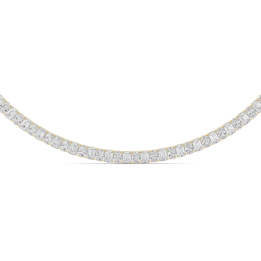 33Cttw Emerald Lab Grown Diamond (F/VS ) Necklacein 14K Gold