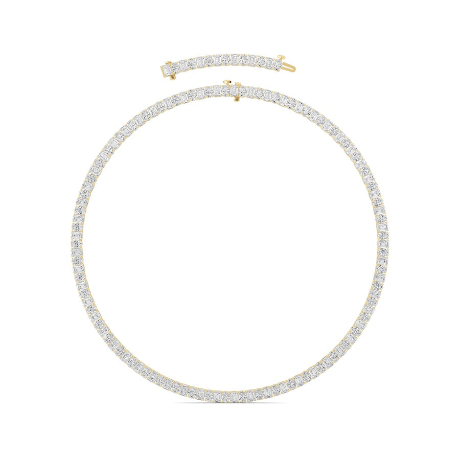 33Cttw Emerald Lab Grown Diamond (F/VS ) Necklacein 14K Gold