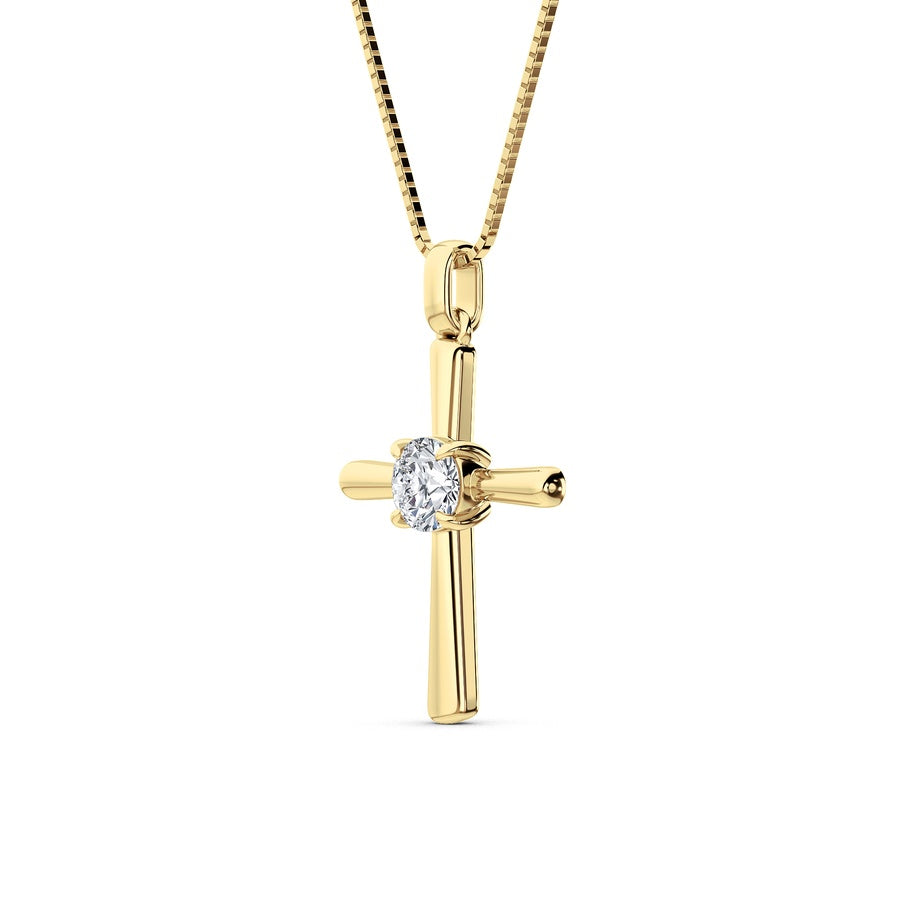14K Yellow Gold Necklace KJ02500P.RD-0.5-22F