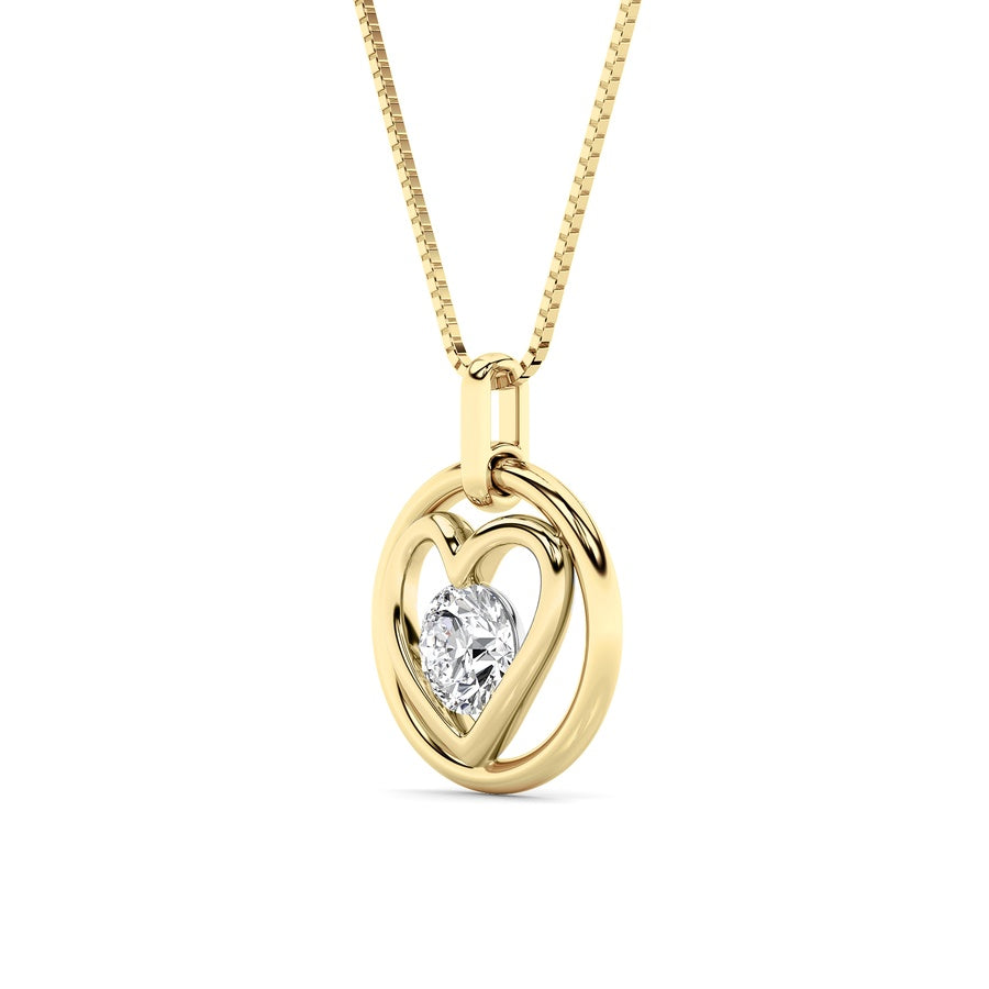14K Yellow Gold Necklace KJ02576P.RD-0.75-22F