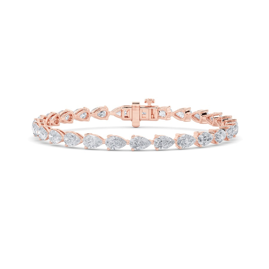 Pear Shape Fancy Line Bracelet lab grown diamond