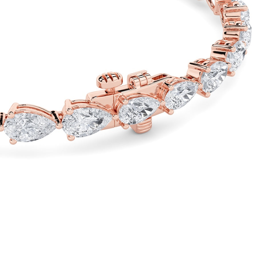 Pear Shape Fancy Line Bracelet lab grown diamond