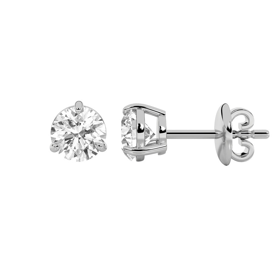14K White Gold Earring KJ00206E3.RD-1-21F