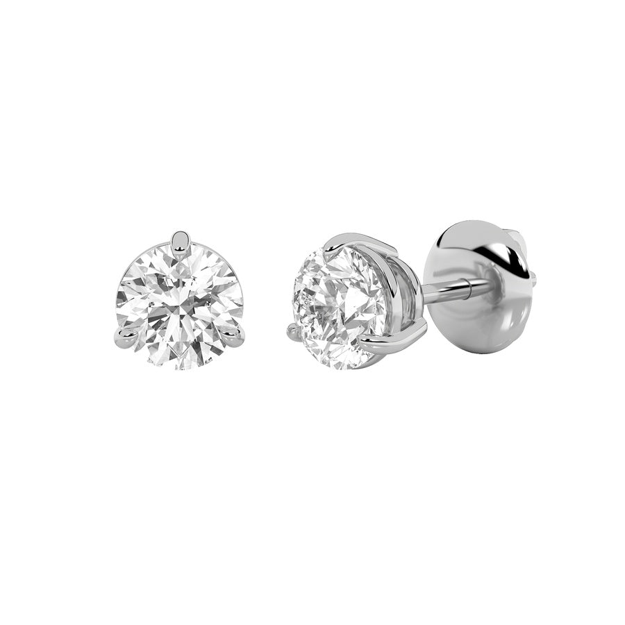 14K White Gold Earring KJ00206E3.RD-1-21F