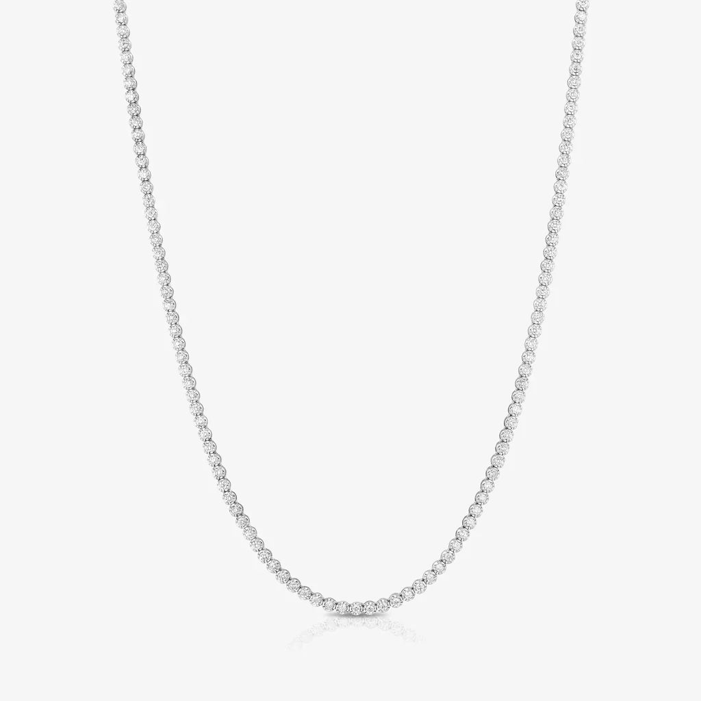 Crown Set Tennis Necklace