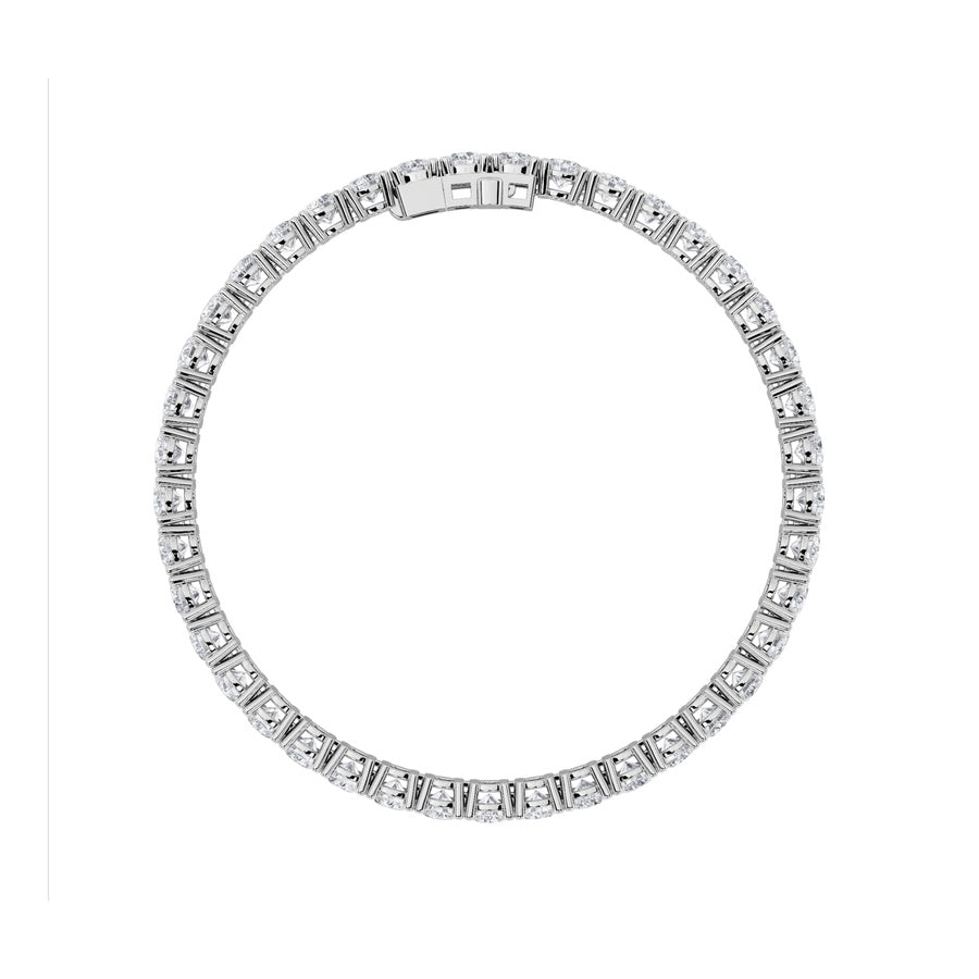 3Cttw Round Shaped Lab Grown Diamond (F/VS) Classic Tennis Bracelet in 14K Gold