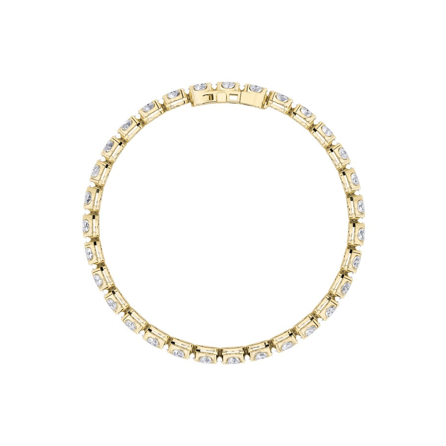 10.5Cttw Oval Shaped Lab Grown Diamond (F/VS) Bracelet in 14K Gold