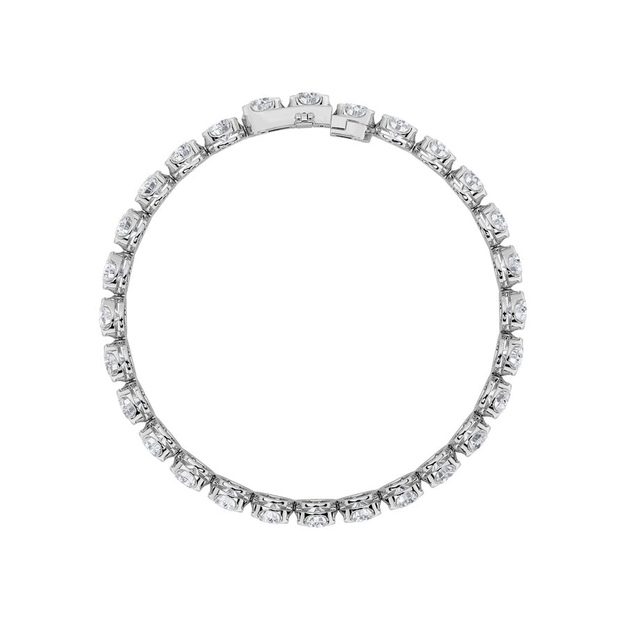 3Cttw Round Shaped Lab Grown Diamond (F/VS) TennisBracelet in 14K Gold