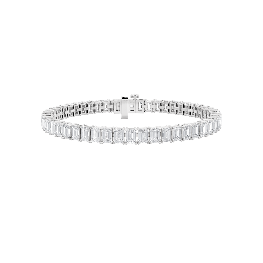 Emerald Shape East West Line Bracelet lab grown diamond