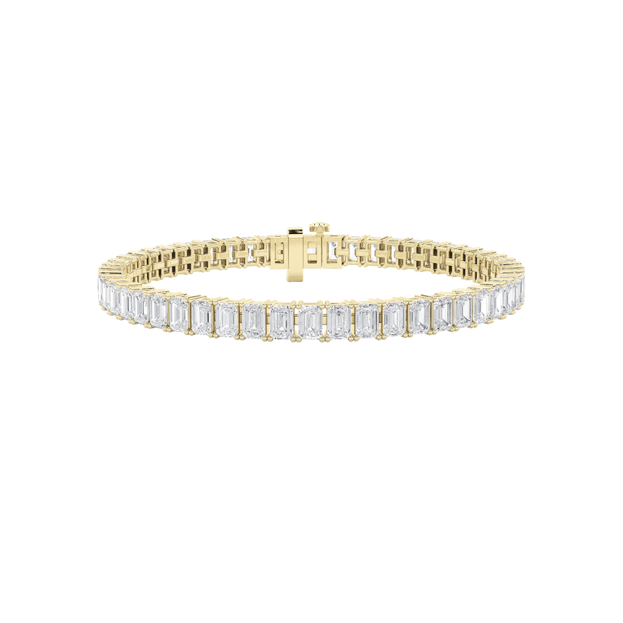 Emerald Shape East West Line Bracelet lab grown diamond
