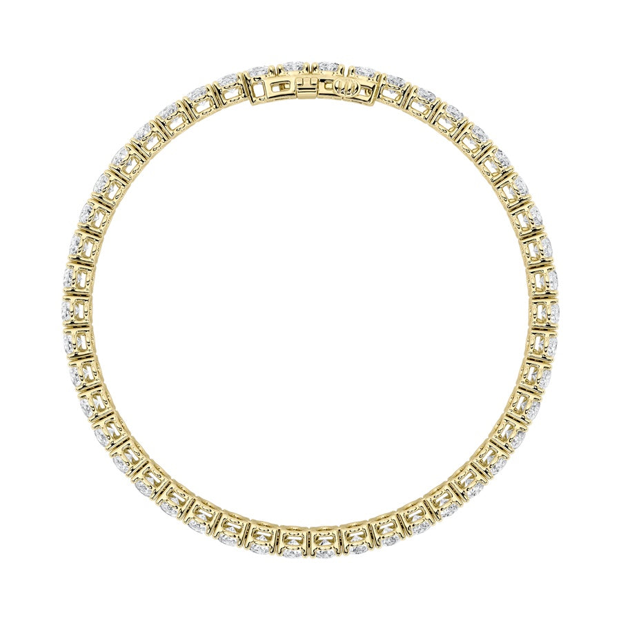 Oval Shape East West Line Bracelet lab grown diamond