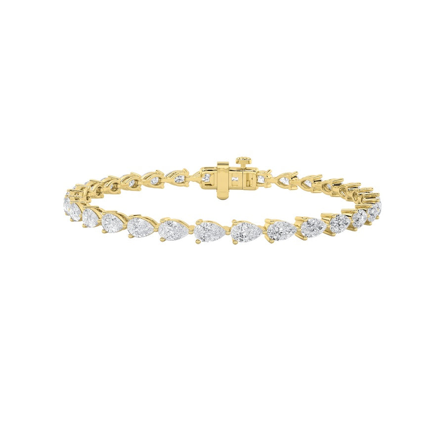 Pear Shape Fancy Line Bracelet lab grown diamond