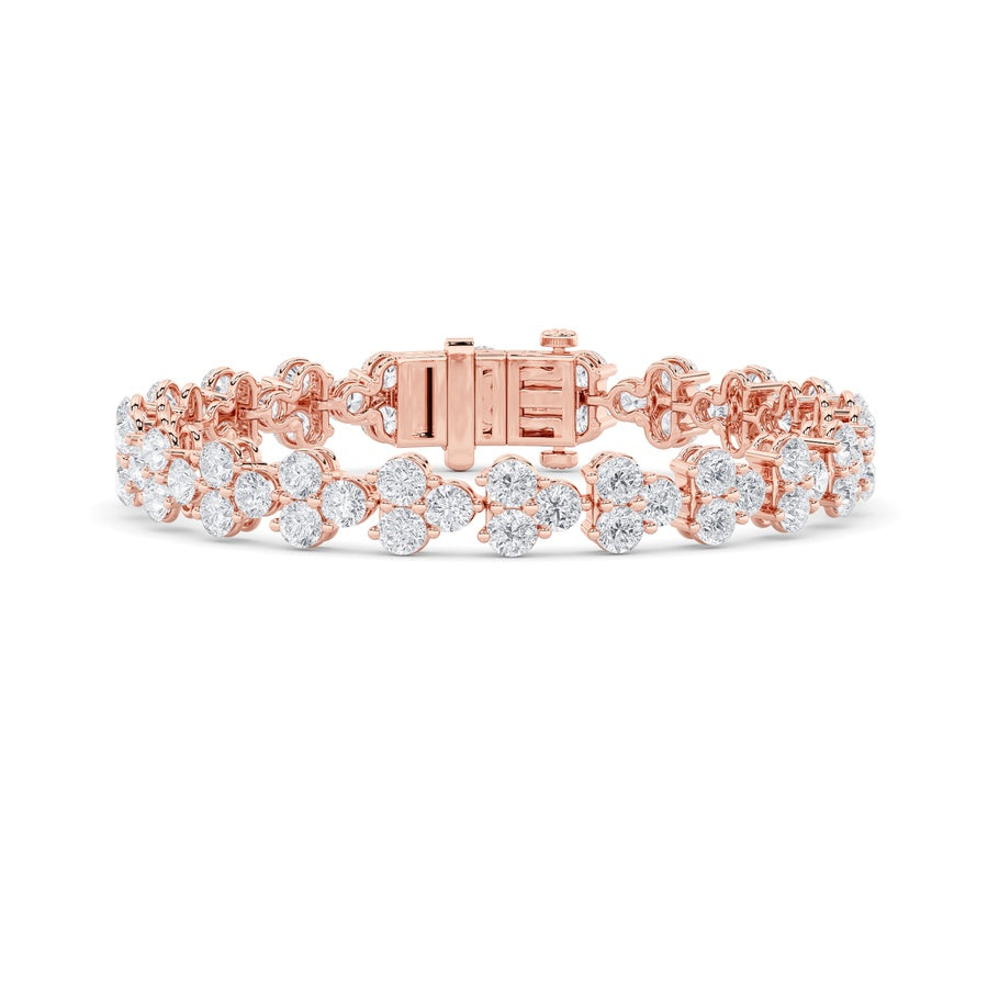 Round Shape Cluster Bracelet lab grown diamond