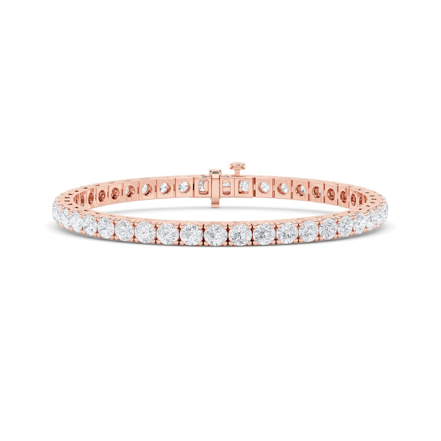 10.25Cttw Round Shaped Lab Grown Diamond (F/VS) Bracelet in 14K Gold