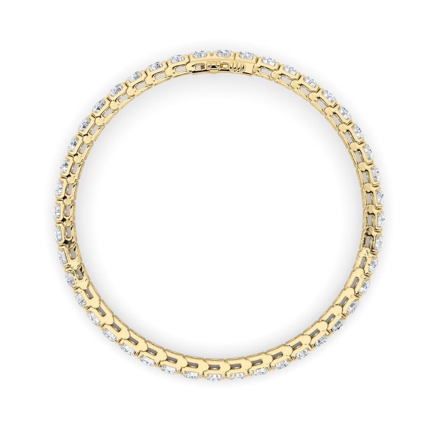 8Cttw Round Shaped Lab Grown Diamond (F/VS) Bracelet in 14K Gold