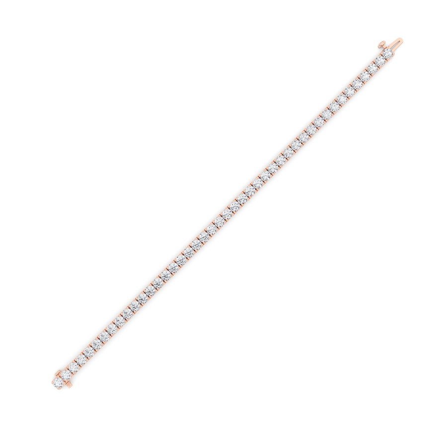 9Cttw Round Shaped Lab Grown Diamond (F/VS) Bracelet in 14K Gold