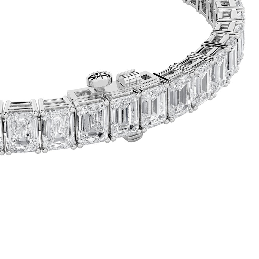 Emerald Shape Lab Grown Diamond North South Bracelet lab grown diamond