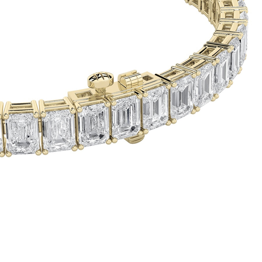 Emerald Shape Lab Grown Diamond North South Bracelet lab grown diamond