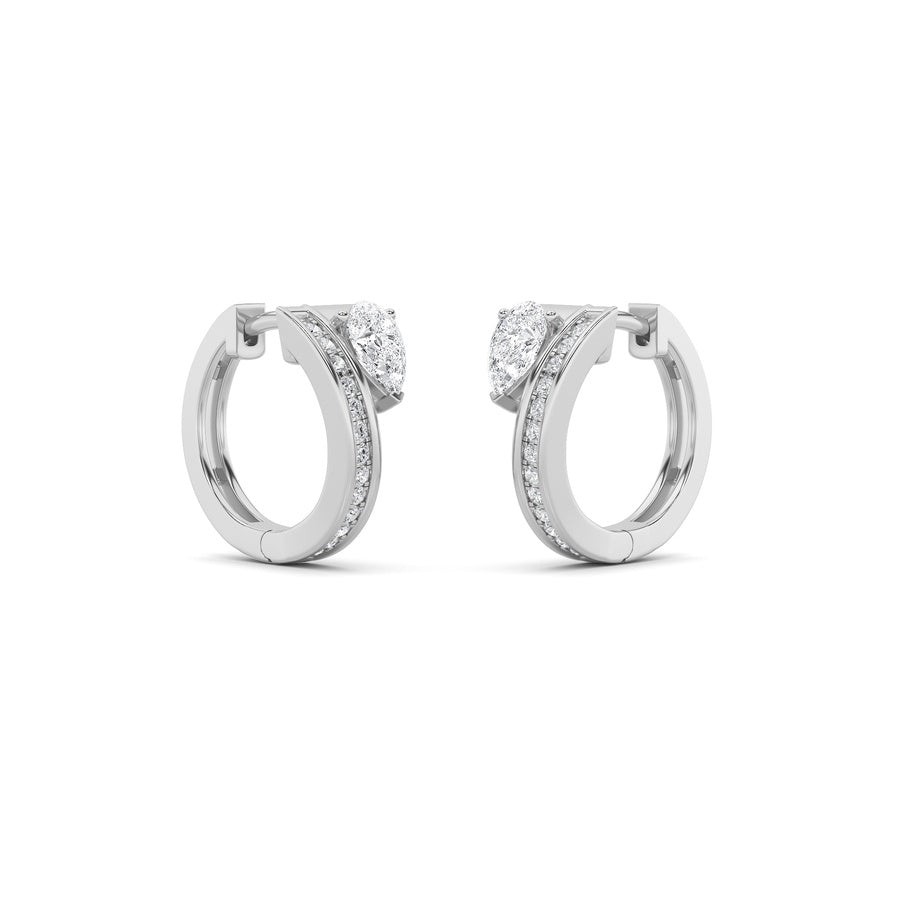 1.25Cttw Pear Shaped Lab Grown Diamond (F/VS) Fashion Earrings in 14K Gold