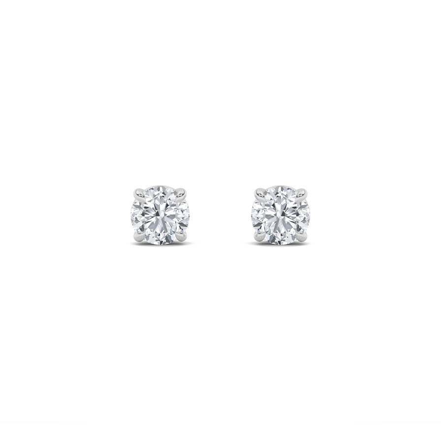 Round Shape Stud Earrings lab grown diamond