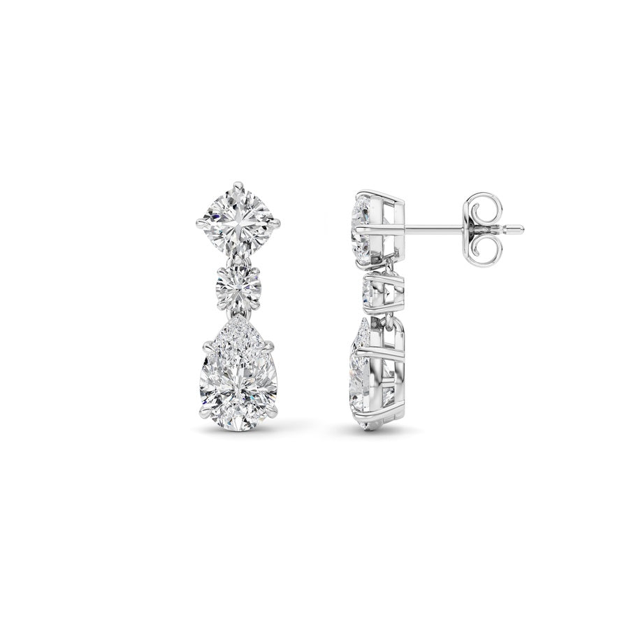 Pear Shape Dangle Earrings lab grown diamond