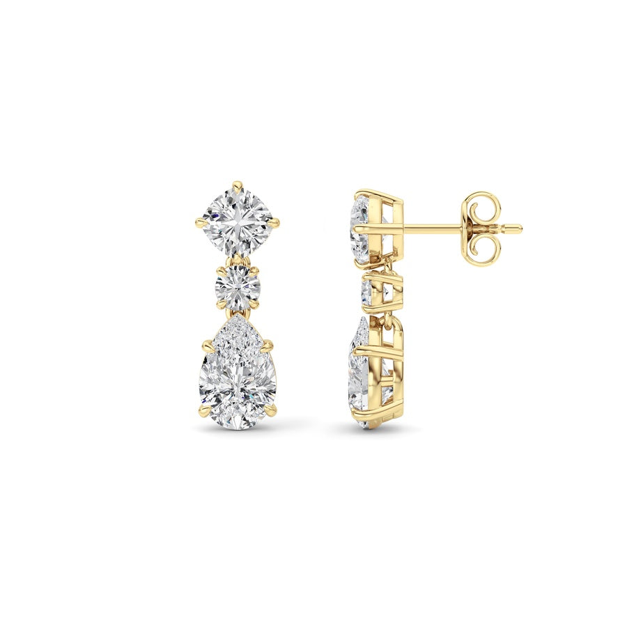 Pear Shape Dangle Earrings lab grown diamond