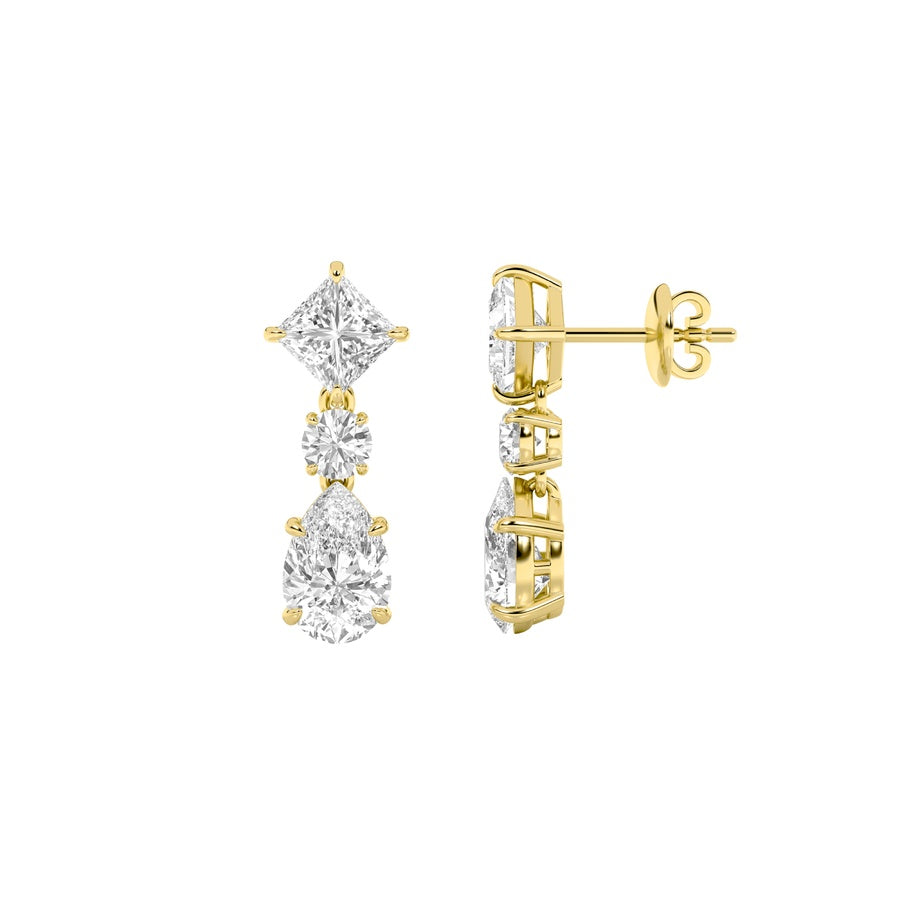 Pear Shape Dangle Earrings lab grown diamond