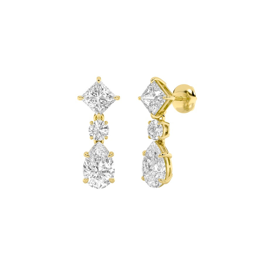 Pear Shape Dangle Earrings lab grown diamond