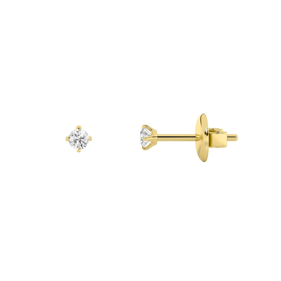 Round Shape Stud Earrings lab grown diamond