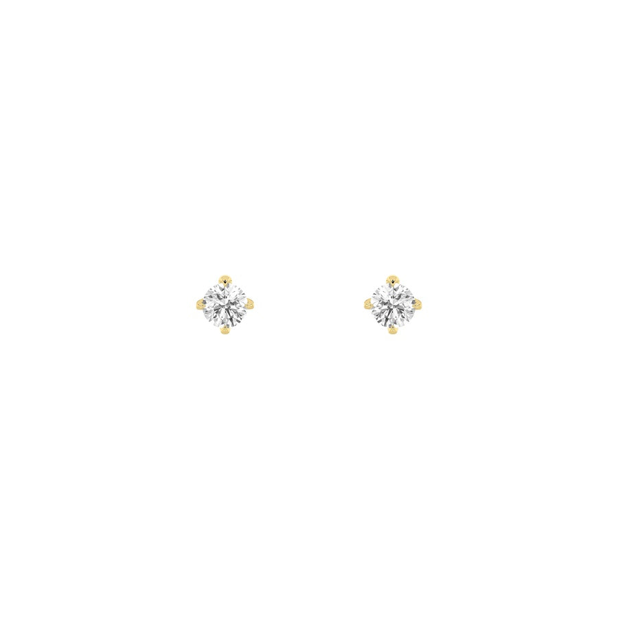 Round Shape Stud Earrings lab grown diamond
