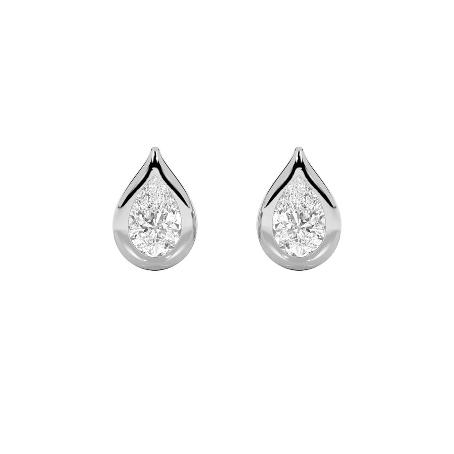 Pear Shape Stud Earrings lab grown diamond